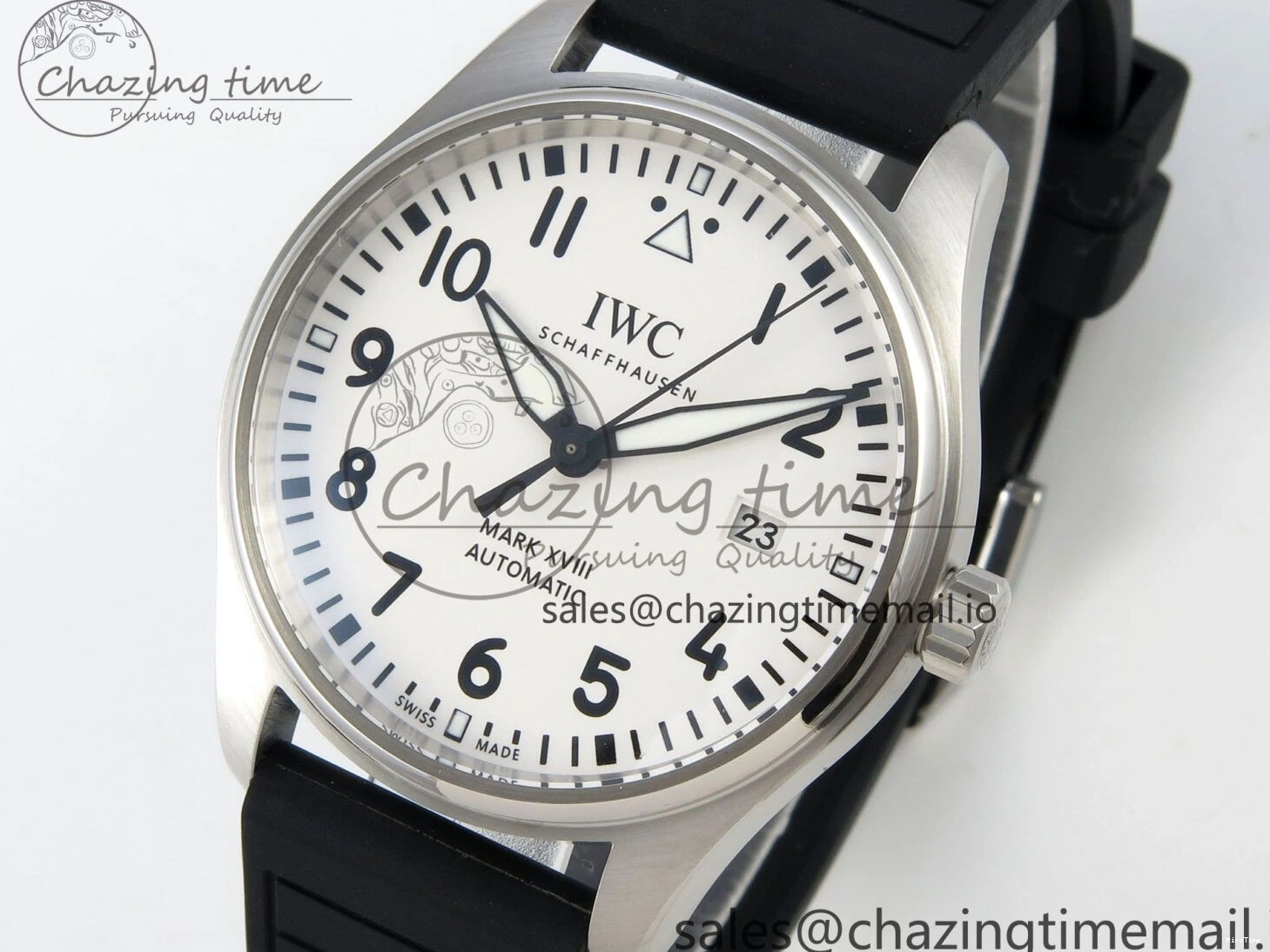 MIROTIME 0320 SunProtective Pilot Mark XX BLSF SS 1:1 Best Edition White Dial on Black Rubber Strap MIYOTA 6995